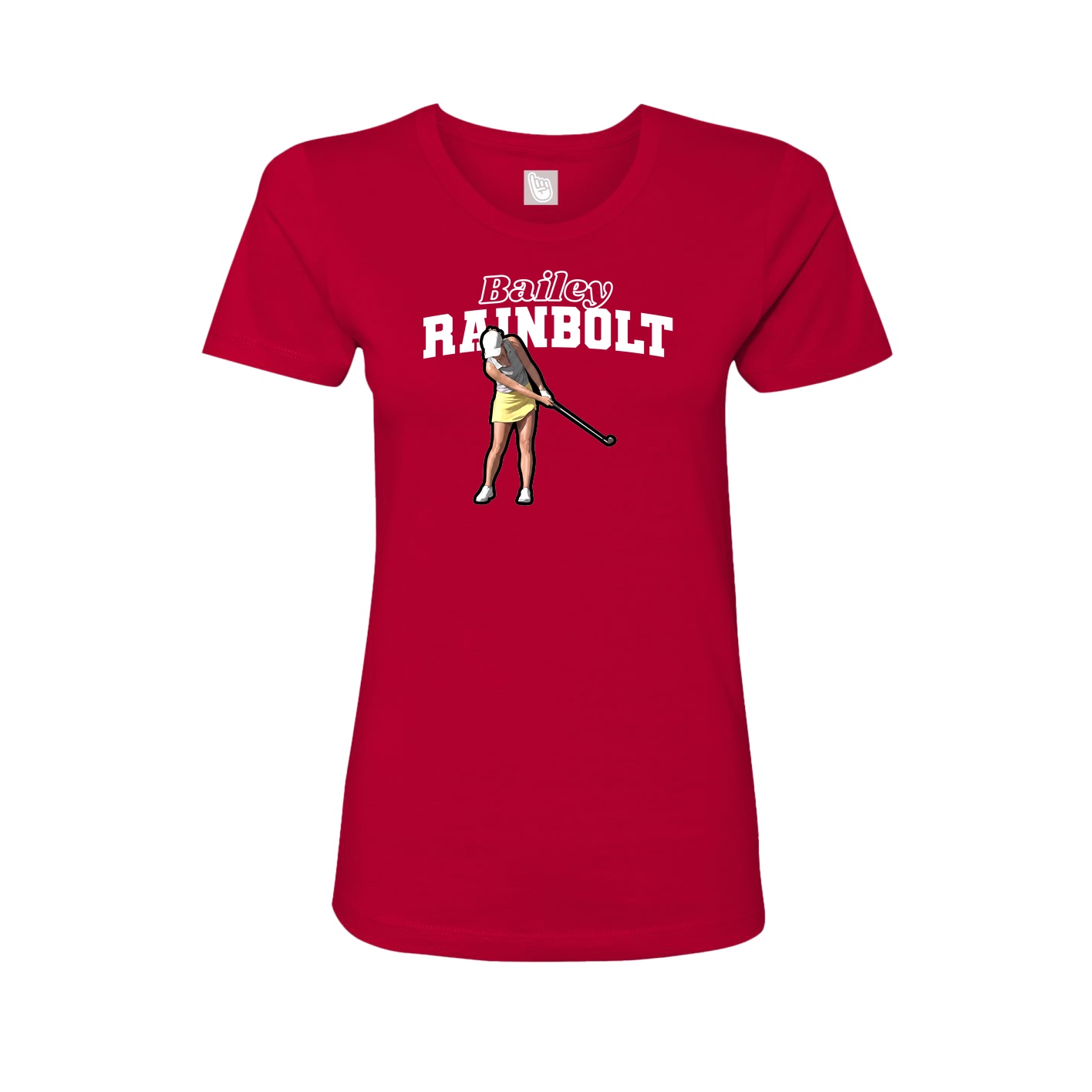 Womens Tee — Name Arch in Red