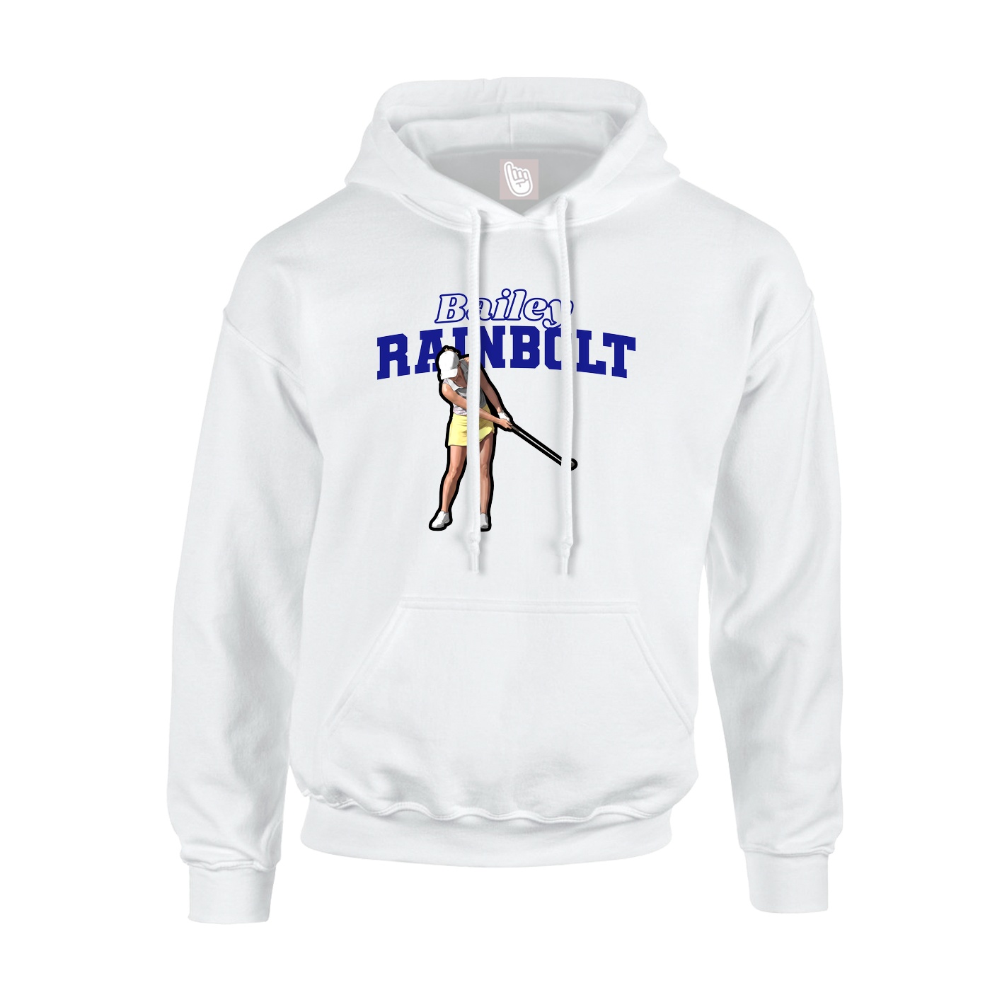 Hoodie — Name Arch in White