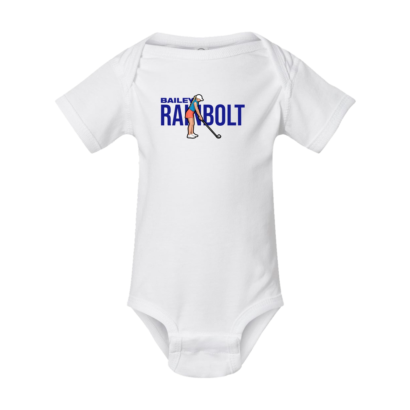 Baby Onesie — Player Name in White