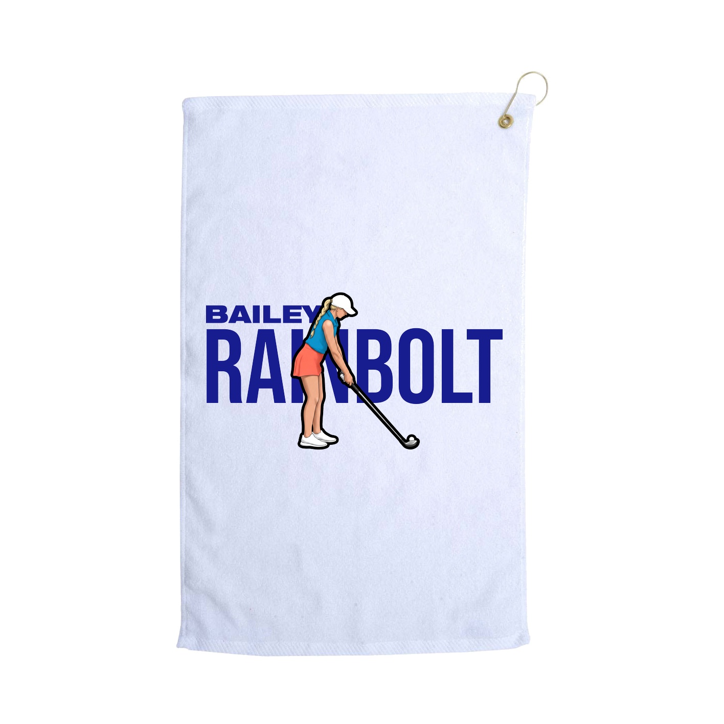 Golf Towel — Player Name in White