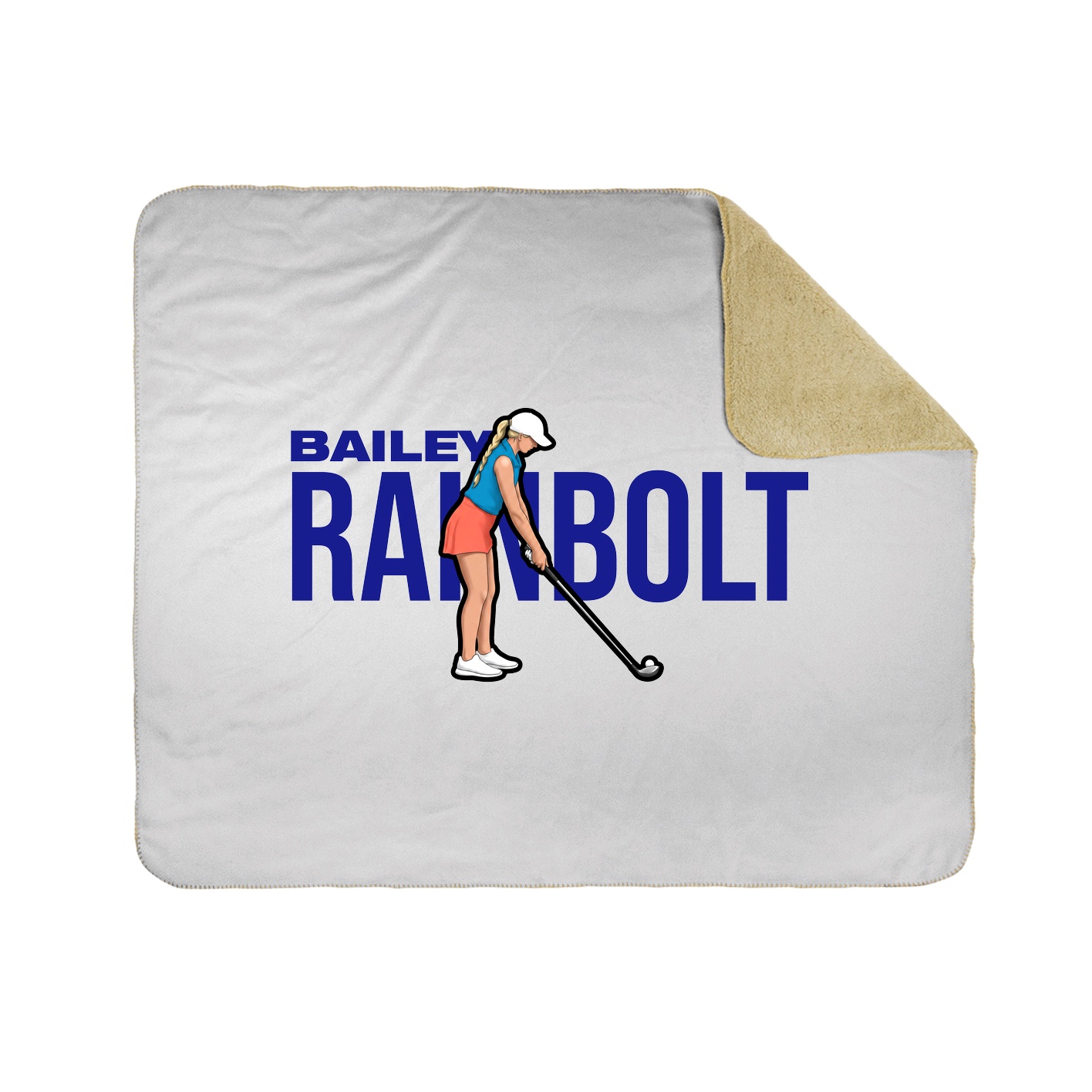 Throw Blanket — Player Name in White
