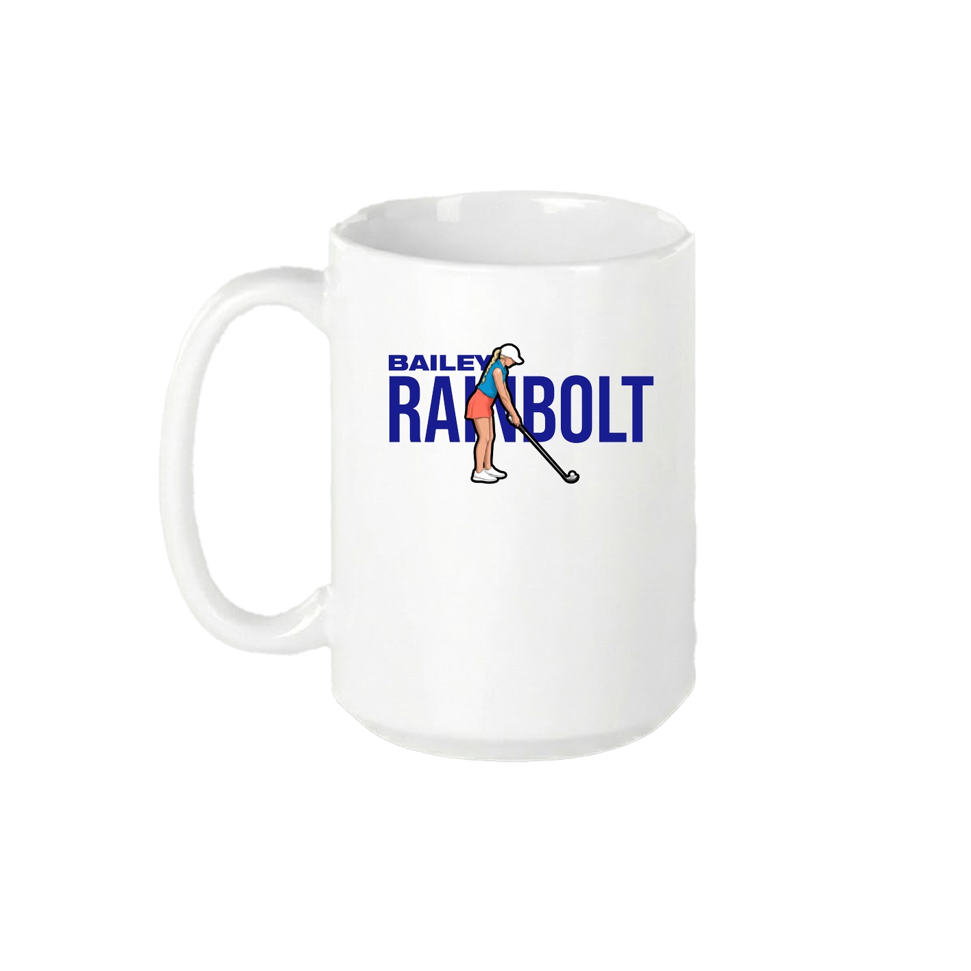 15oz Coffee Mug — Player Name in White