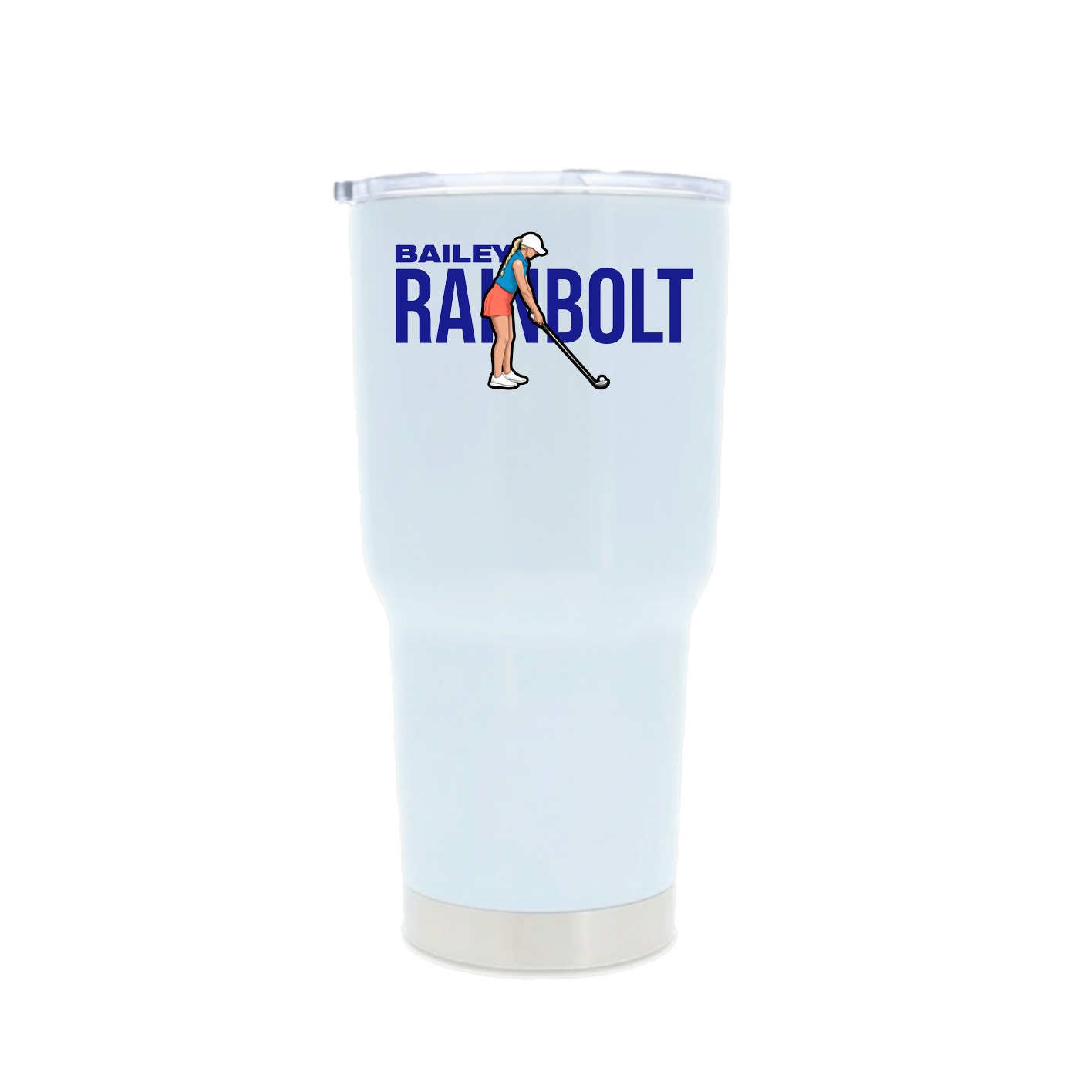 30oz Stainless Steel Tumbler — Player Name in White