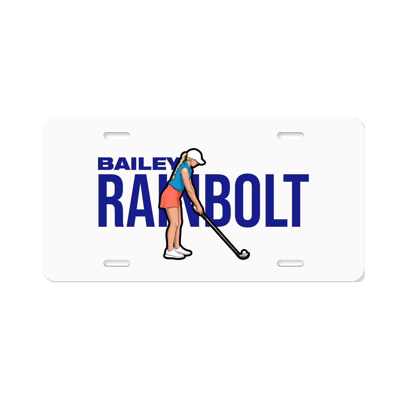 License Plate — Player Name in Classic