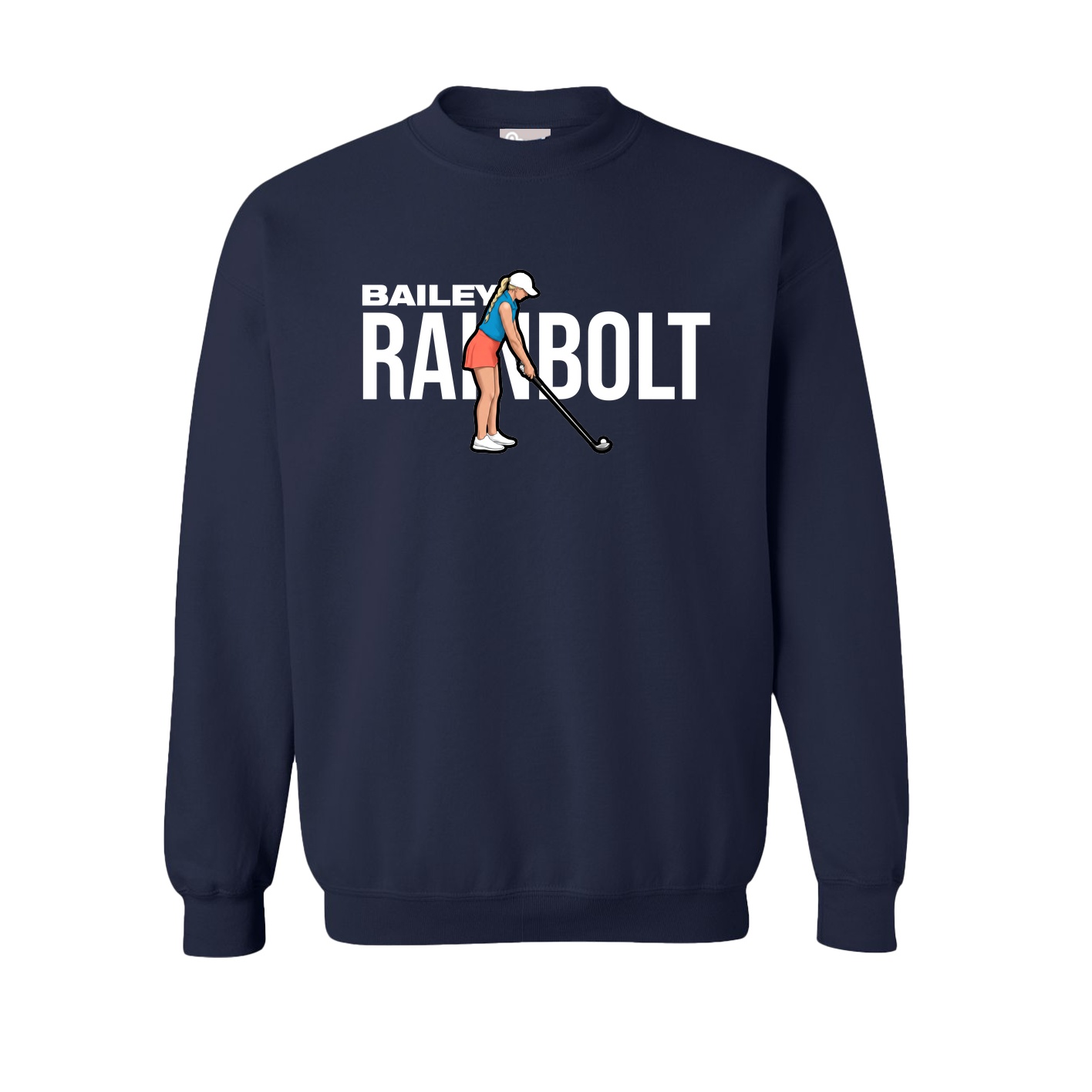 Fleece Crew — Player Name in Navy