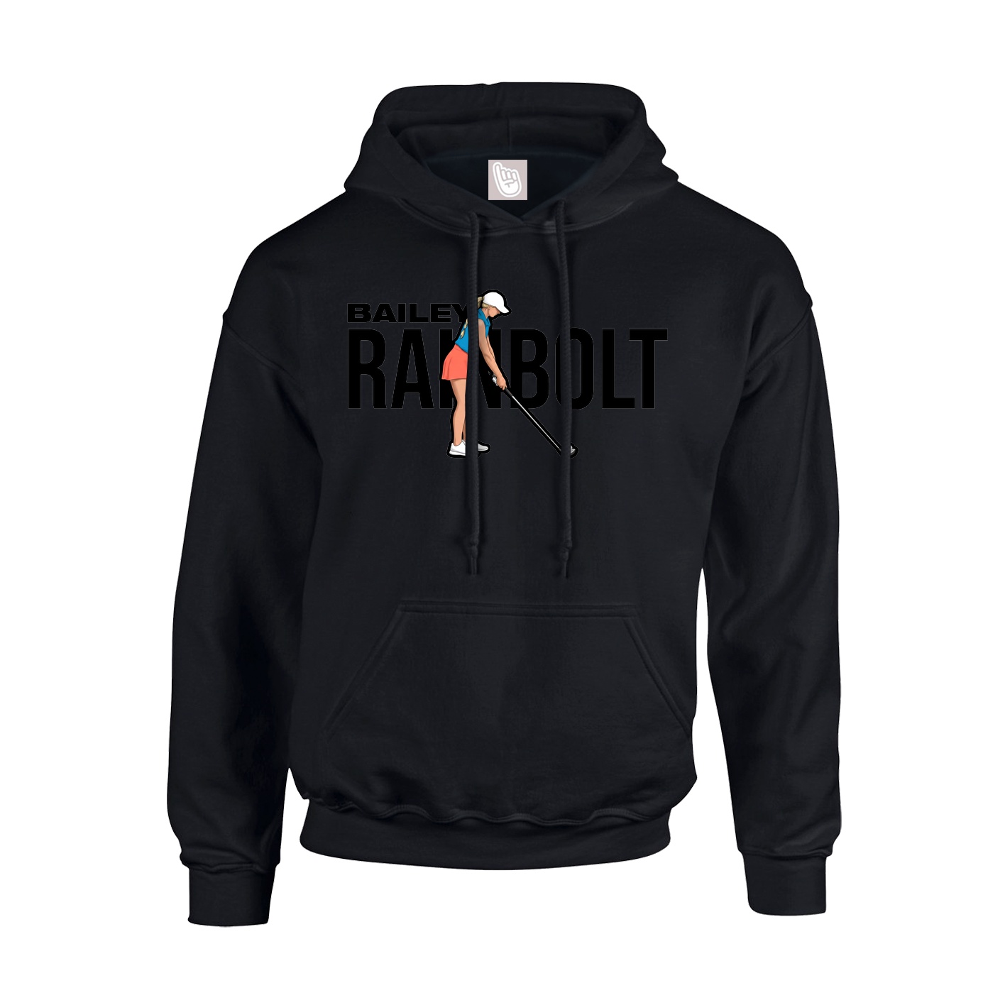 Youth Hoodie — Player Name in Black
