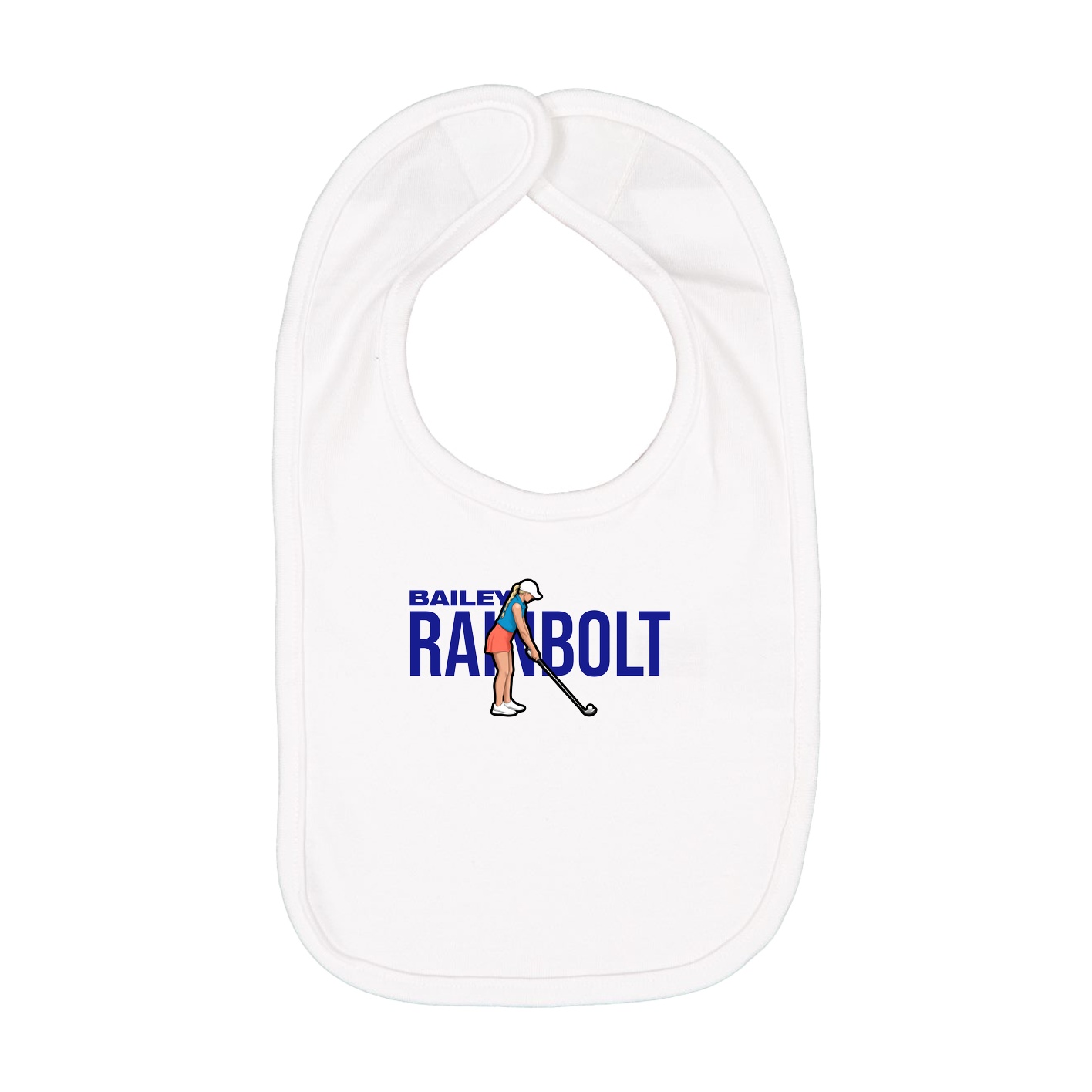 Infant Bib — Player Name in White