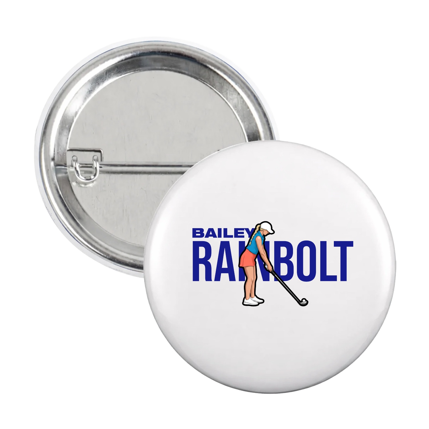 Game Day Button — Player Name in White