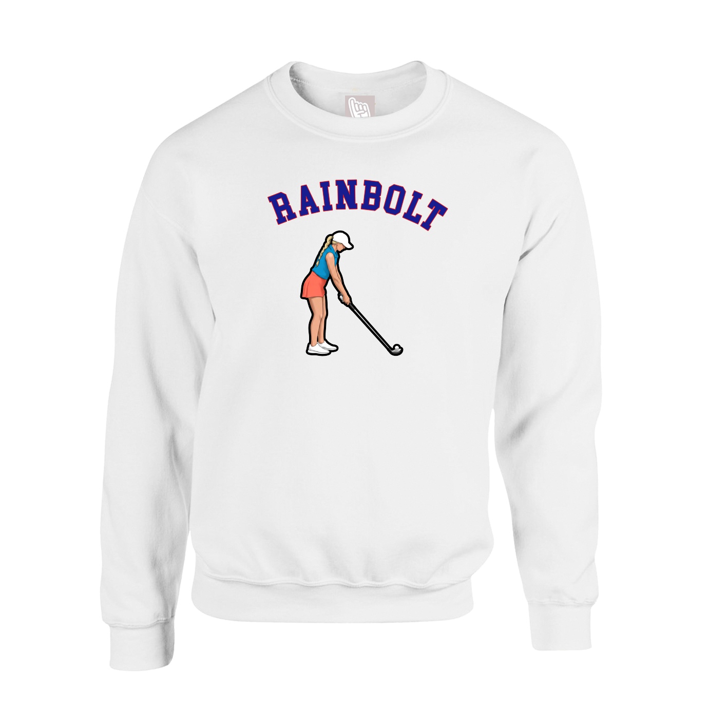 Fleece Crew — Shirsey Arch in White