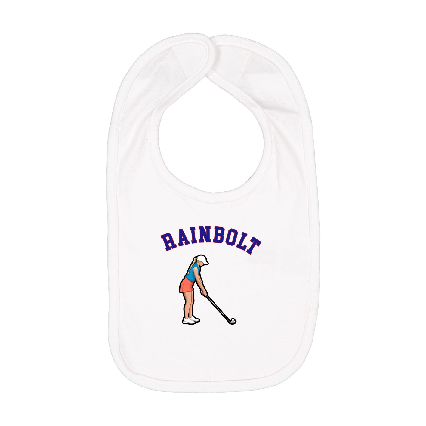 Infant Bib — Shirsey Arch in White