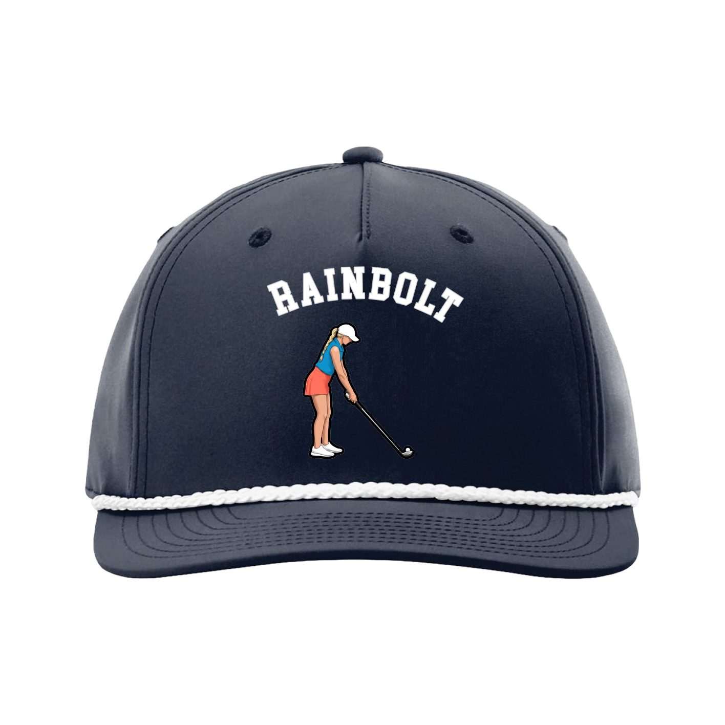 Five-Panel Classic Rope Cap — Shirsey Arch in Navy
