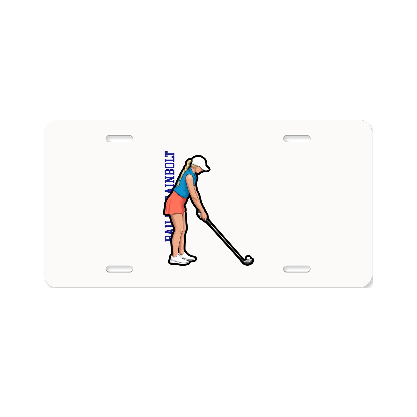 License Plate — Name Vertical in Classic