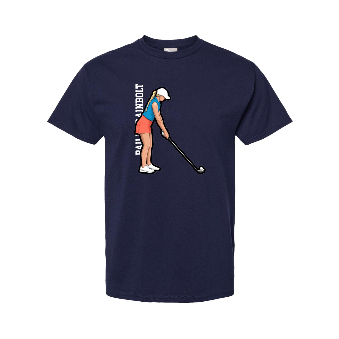Tee — Name Vertical in Navy