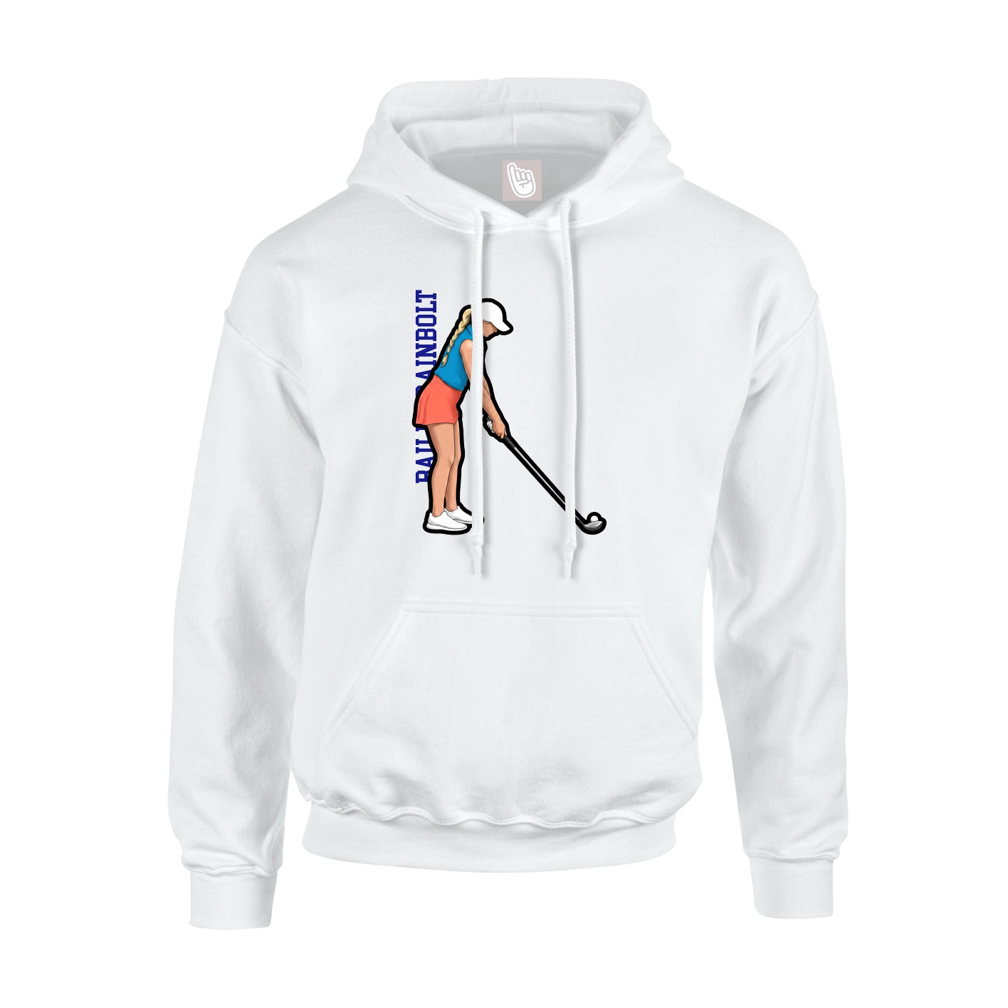 Youth Hoodie — Name Vertical in White