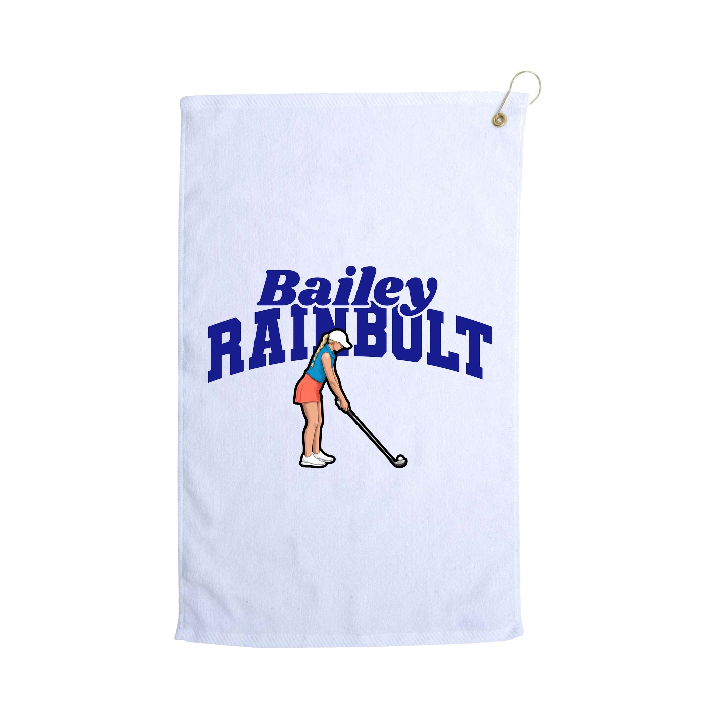 Golf Towel — Signature Arch in White