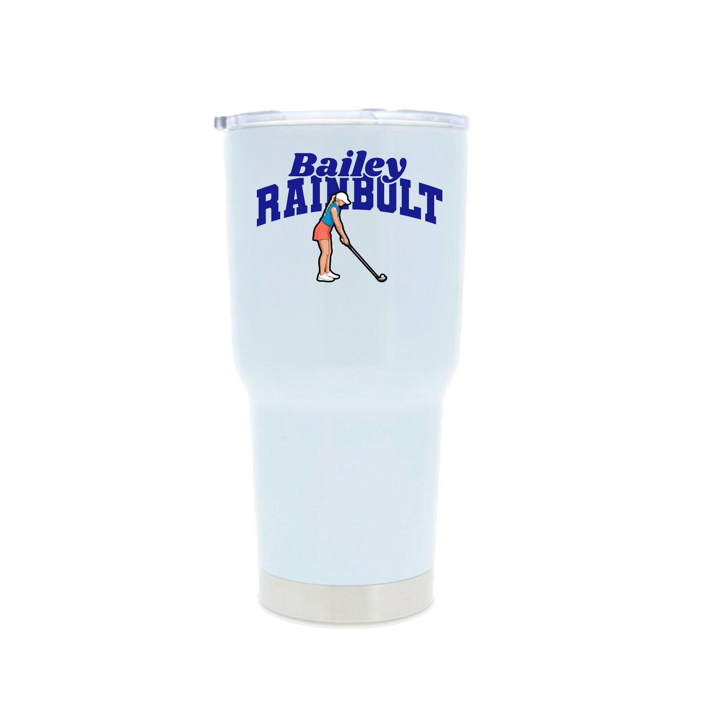 30oz Stainless Steel Tumbler — Signature Arch in White