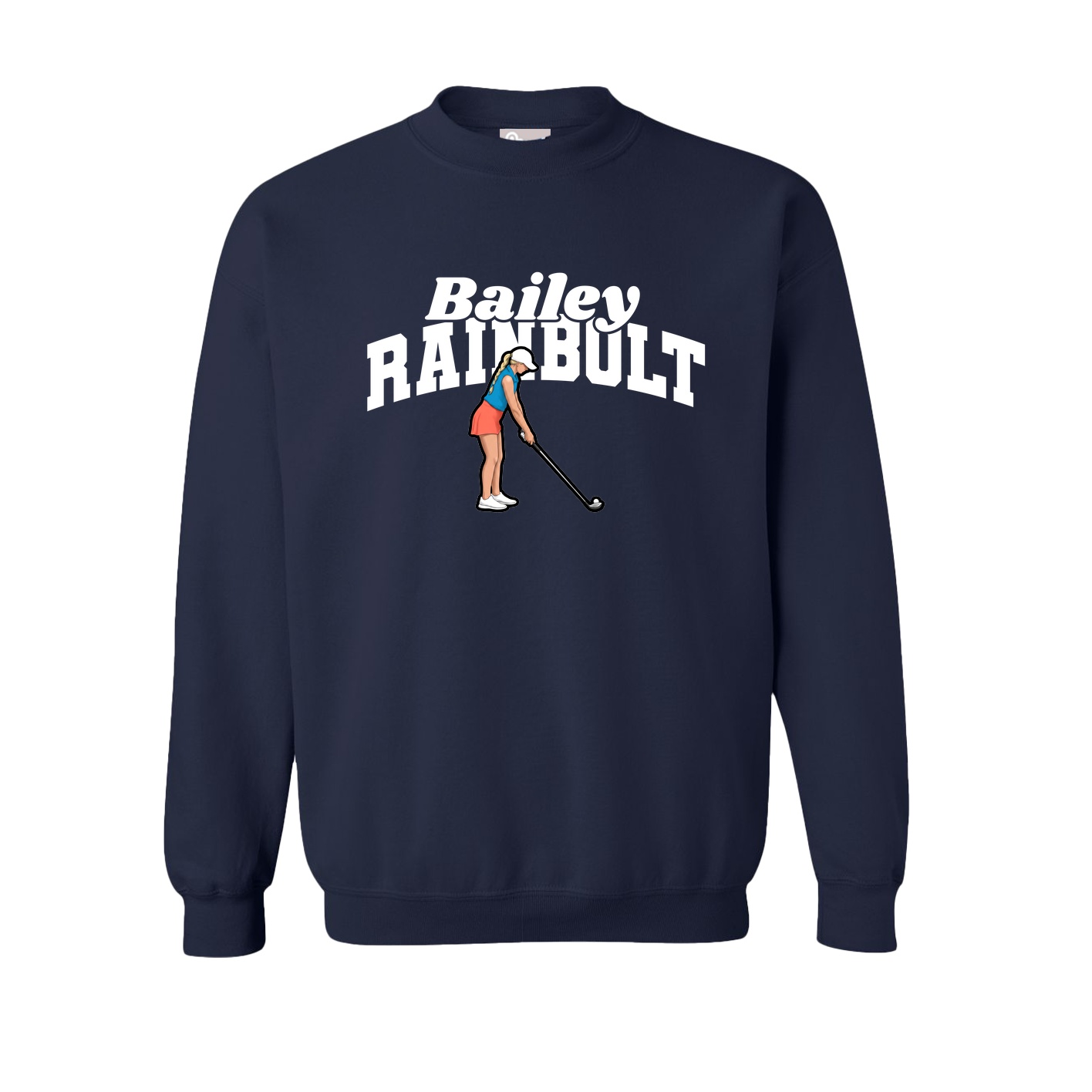Fleece Crew — Signature Arch in Navy
