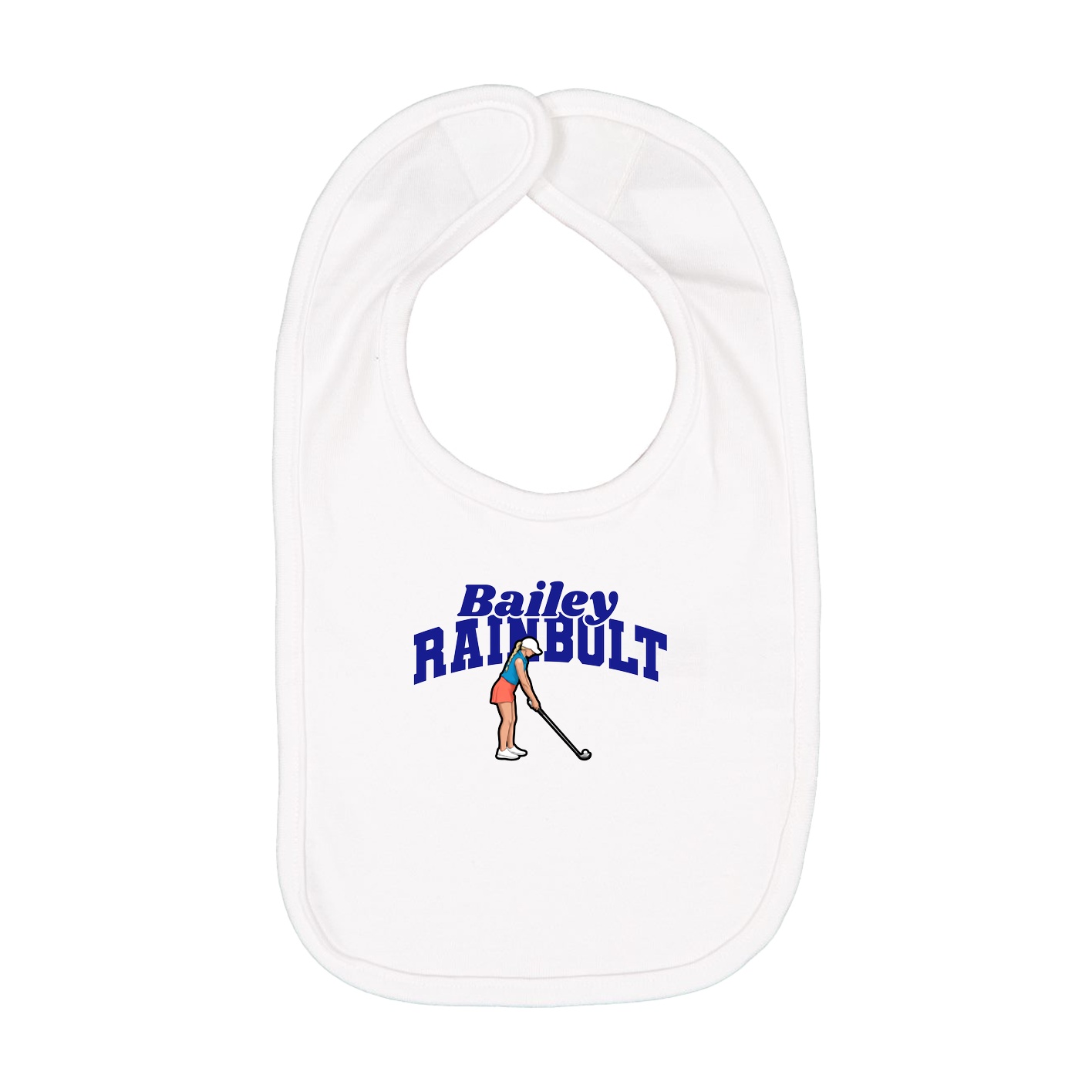 Infant Bib — Signature Arch in White