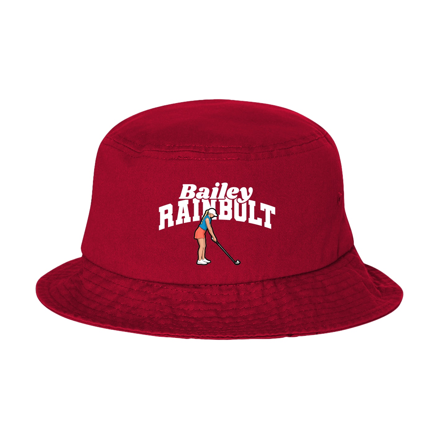 Bucket Cap — Signature Arch in Red
