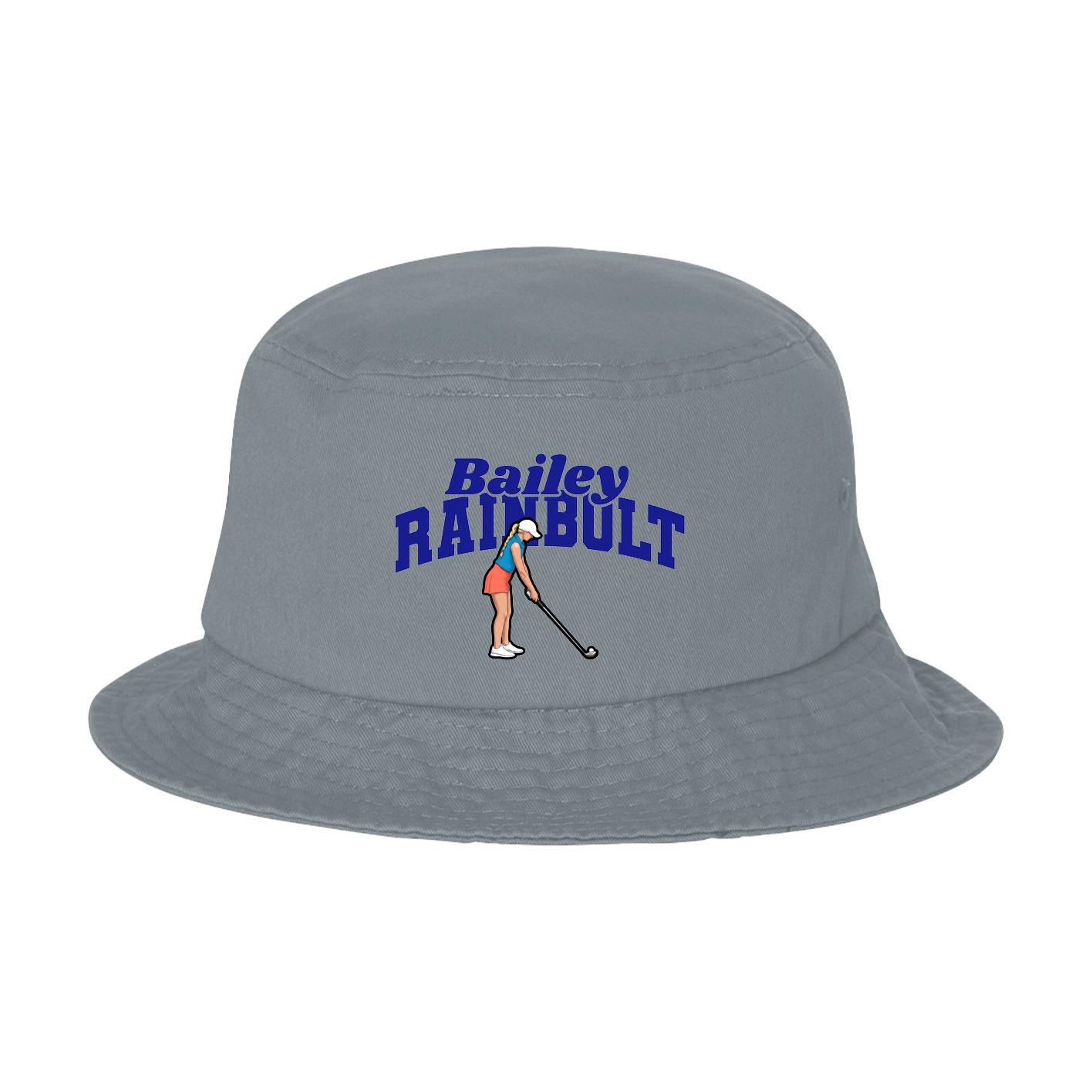 Bucket Cap — Signature Arch in Grey