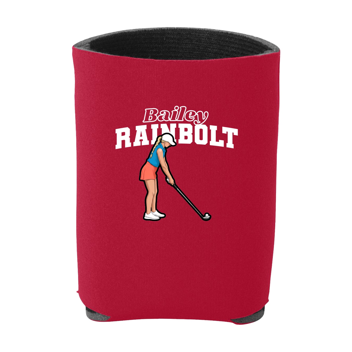 Can Holder — Name Arch in Red