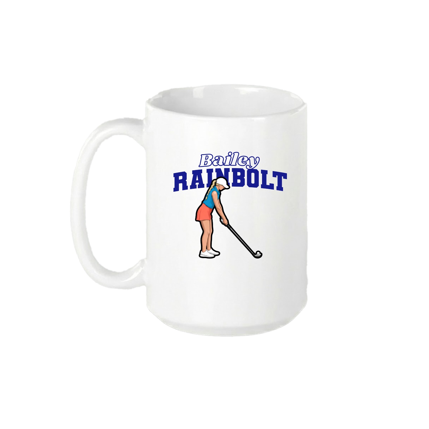 15oz Coffee Mug — Name Arch in White