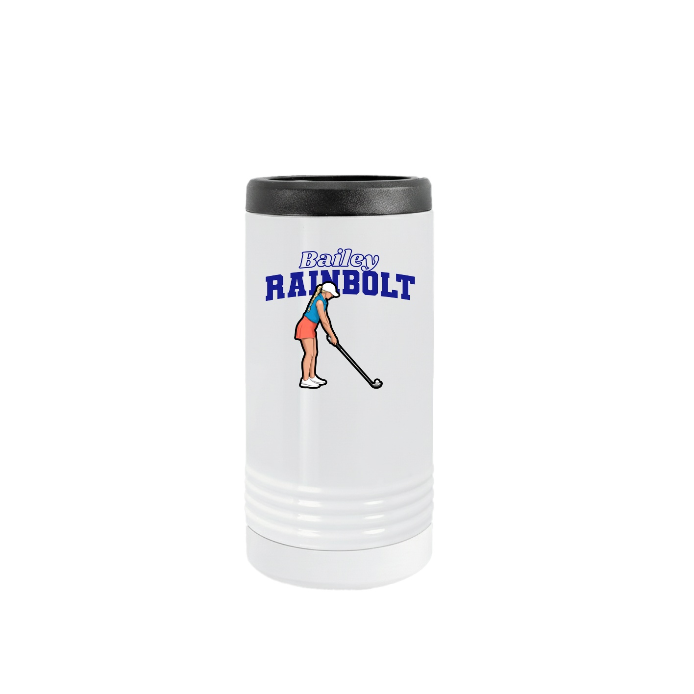 Slim Beverage Holder — Name Arch in White