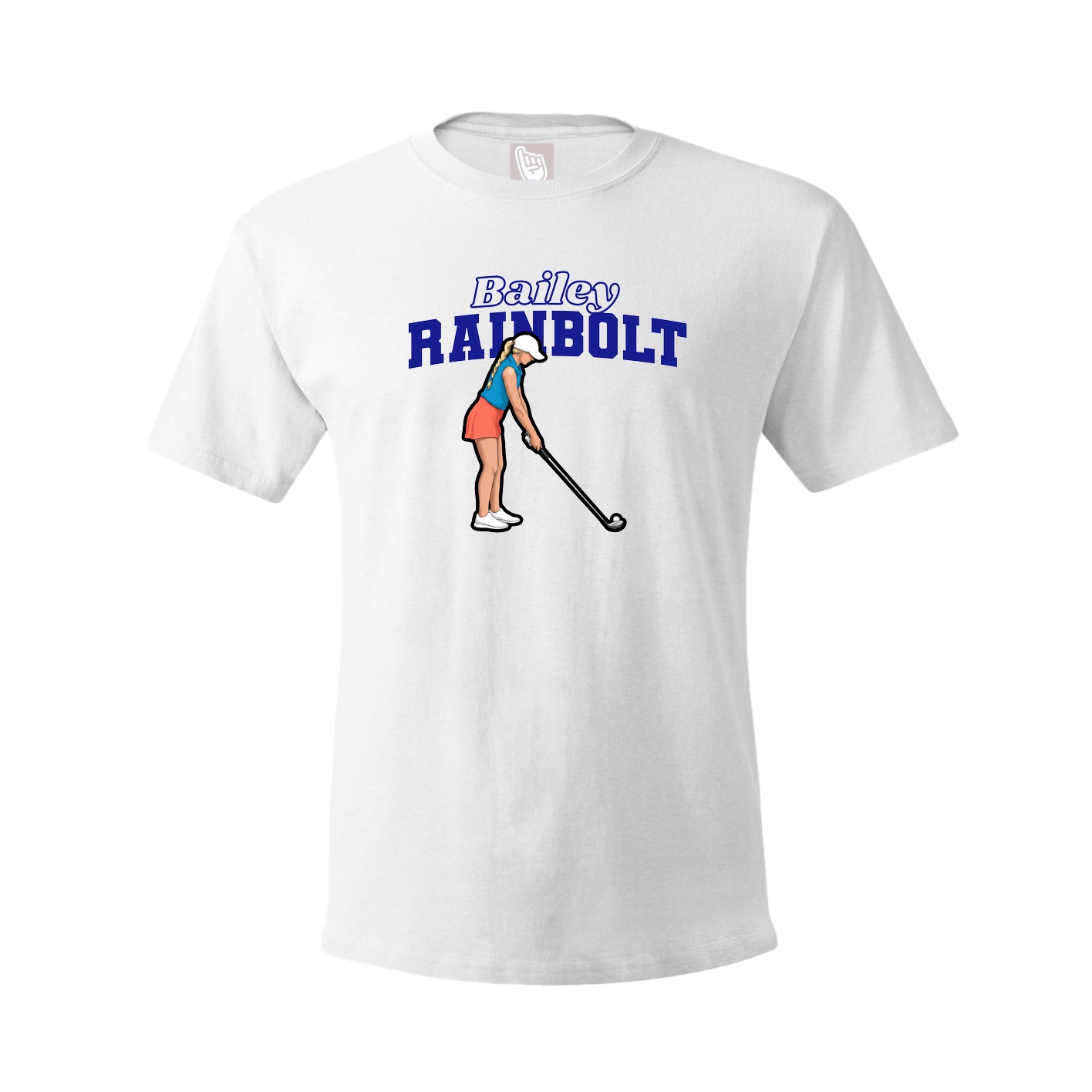 Youth Tee — Name Arch in White