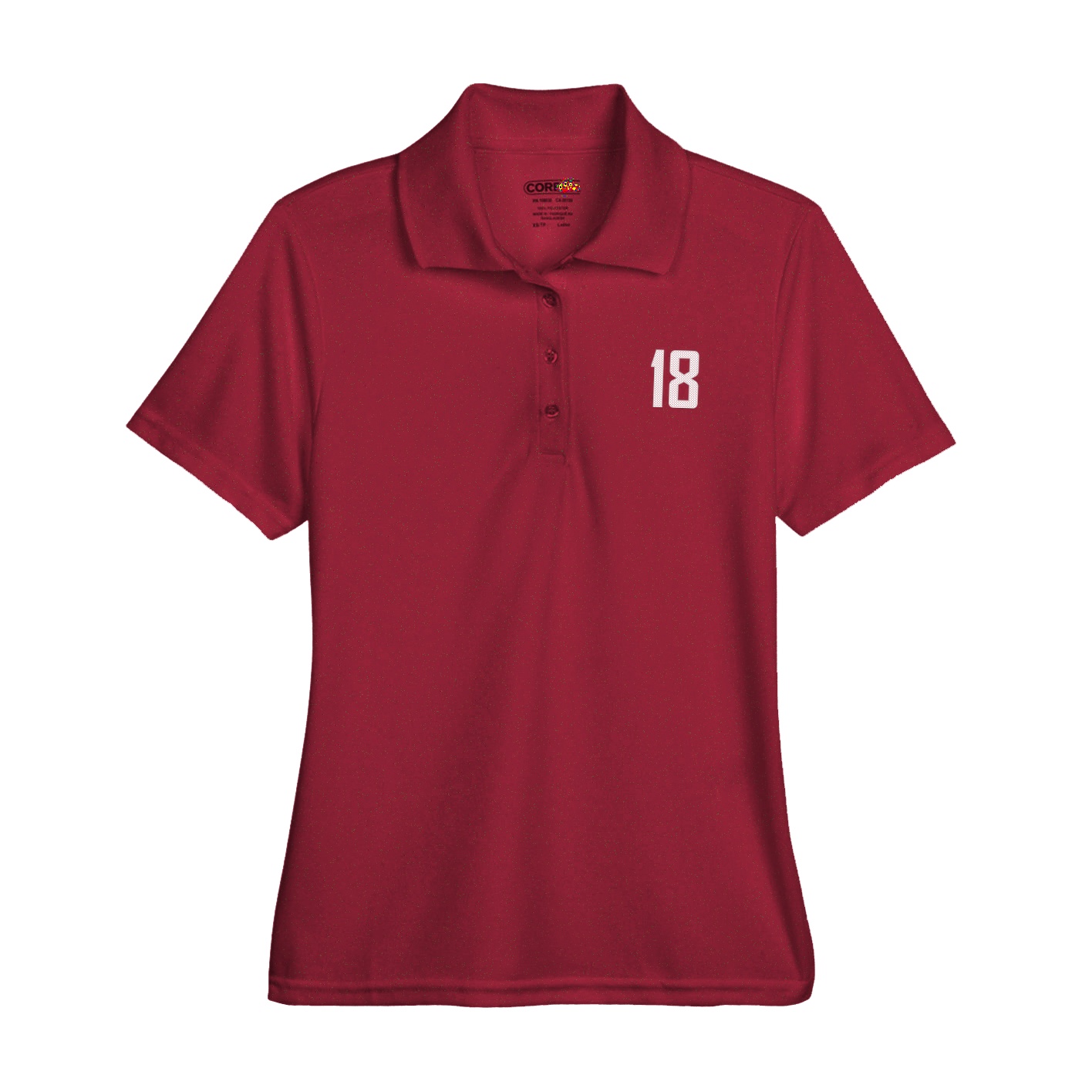 Womens Performance Polo — Front Shirsy in Red