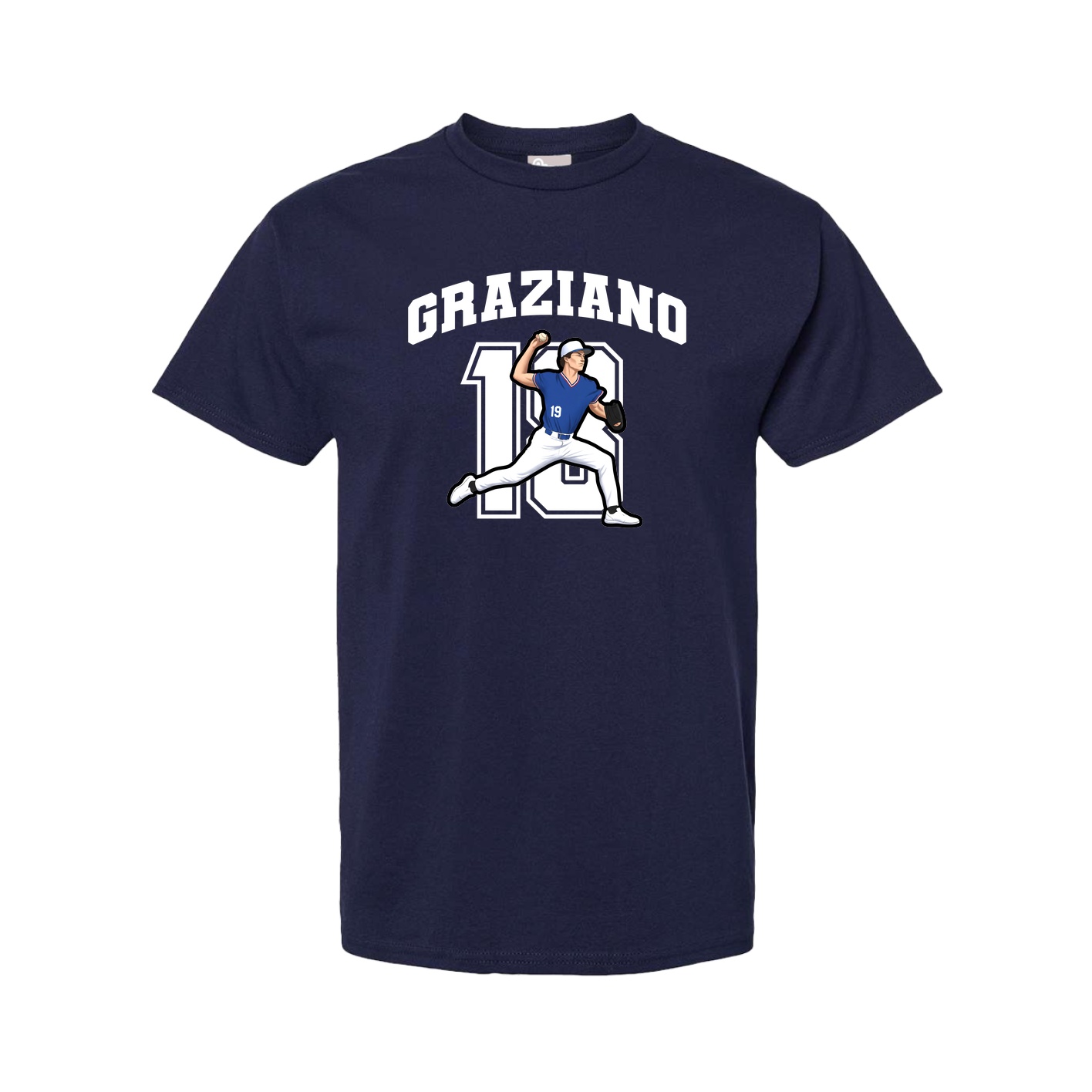 Youth Tee — Number in Navy