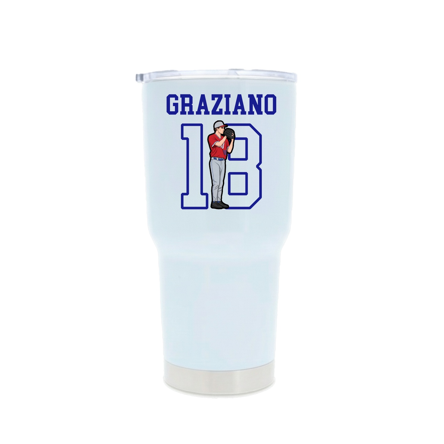 30oz Stainless Steel Tumbler — Shirsey in White