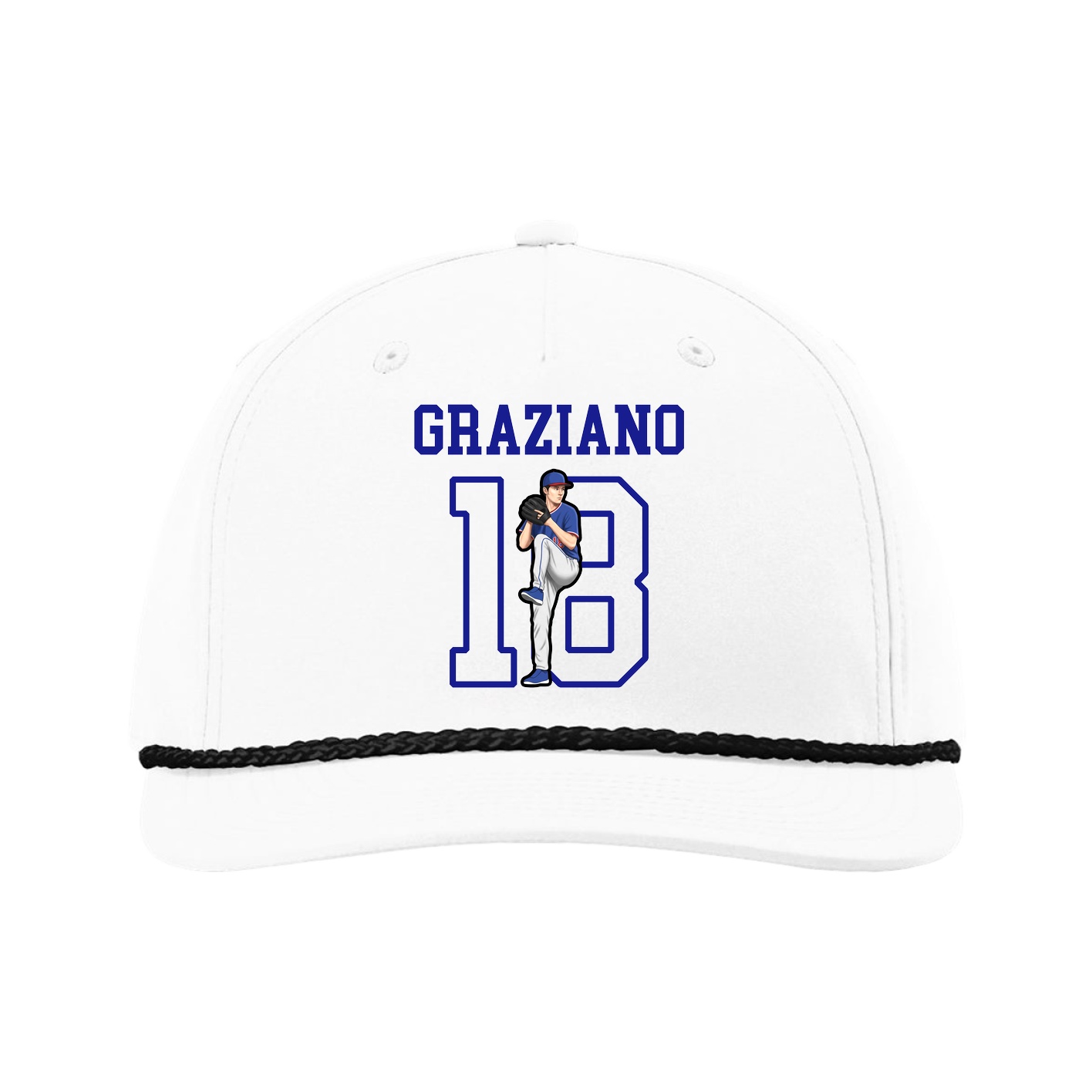 Five-Panel Classic Rope Cap — Shirsey in White
