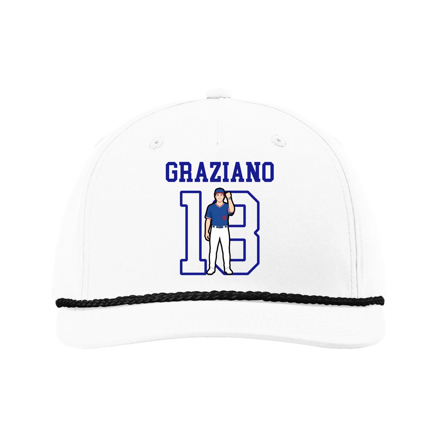 Five-Panel Classic Rope Cap — Shirsey in White