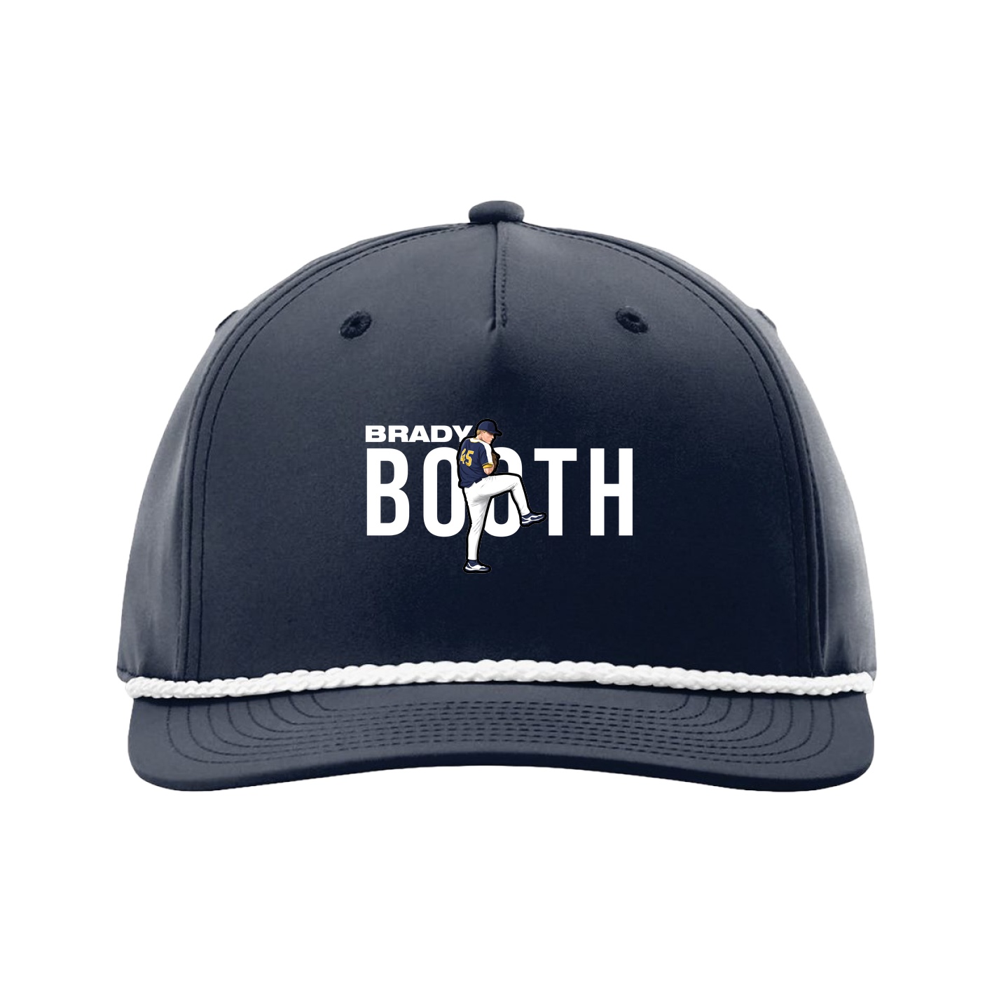 Five-Panel Classic Rope Cap — Player Name in Navy