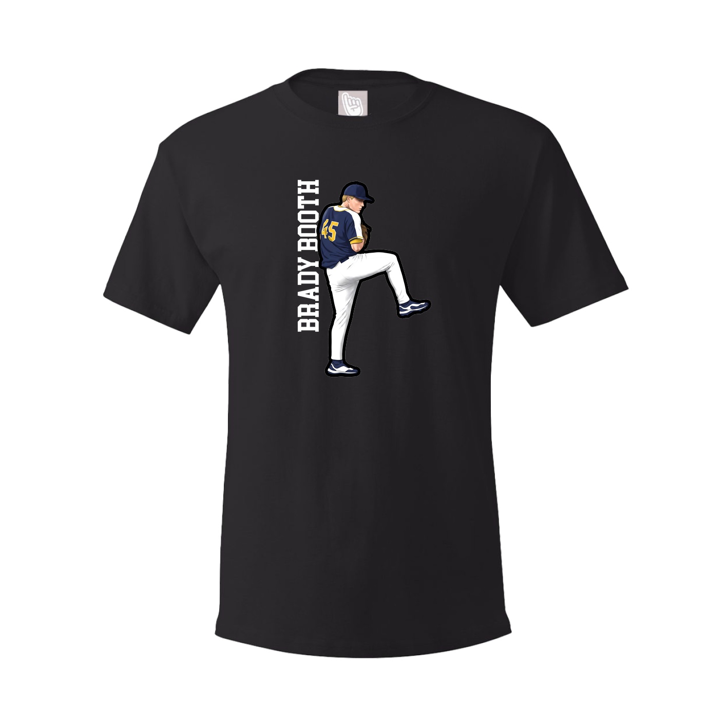 Youth Tee — Name Vertical in Black