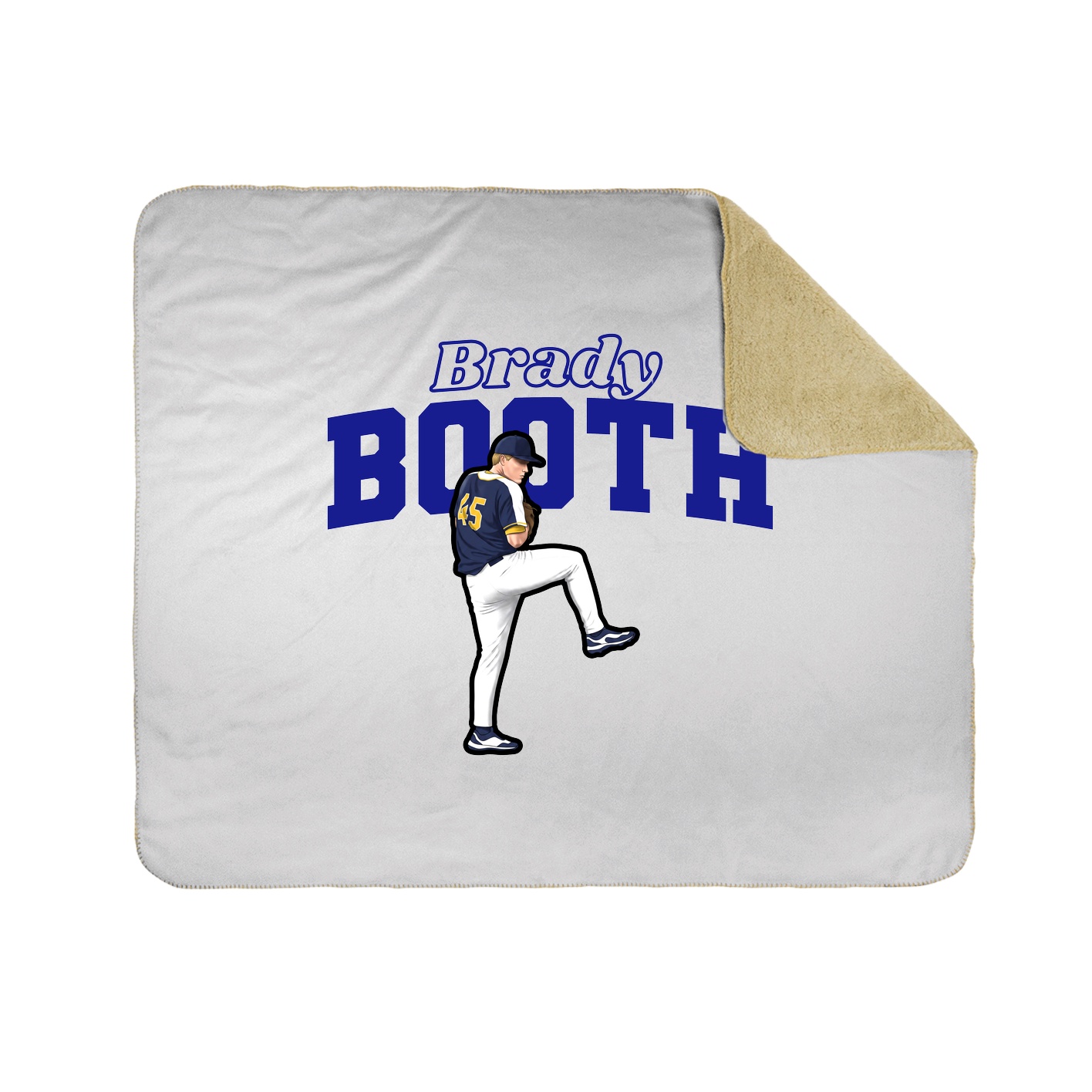 Throw Blanket — Name Arch in White