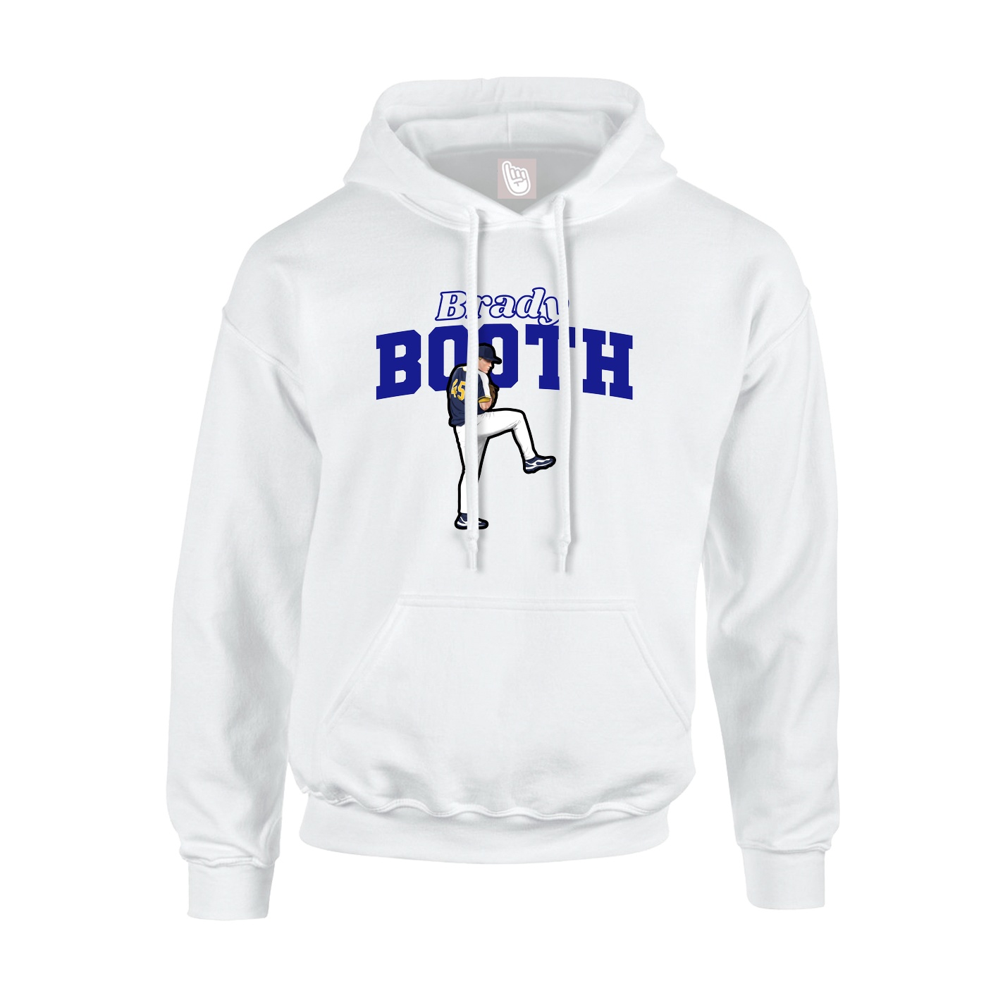 Hoodie — Name Arch in White
