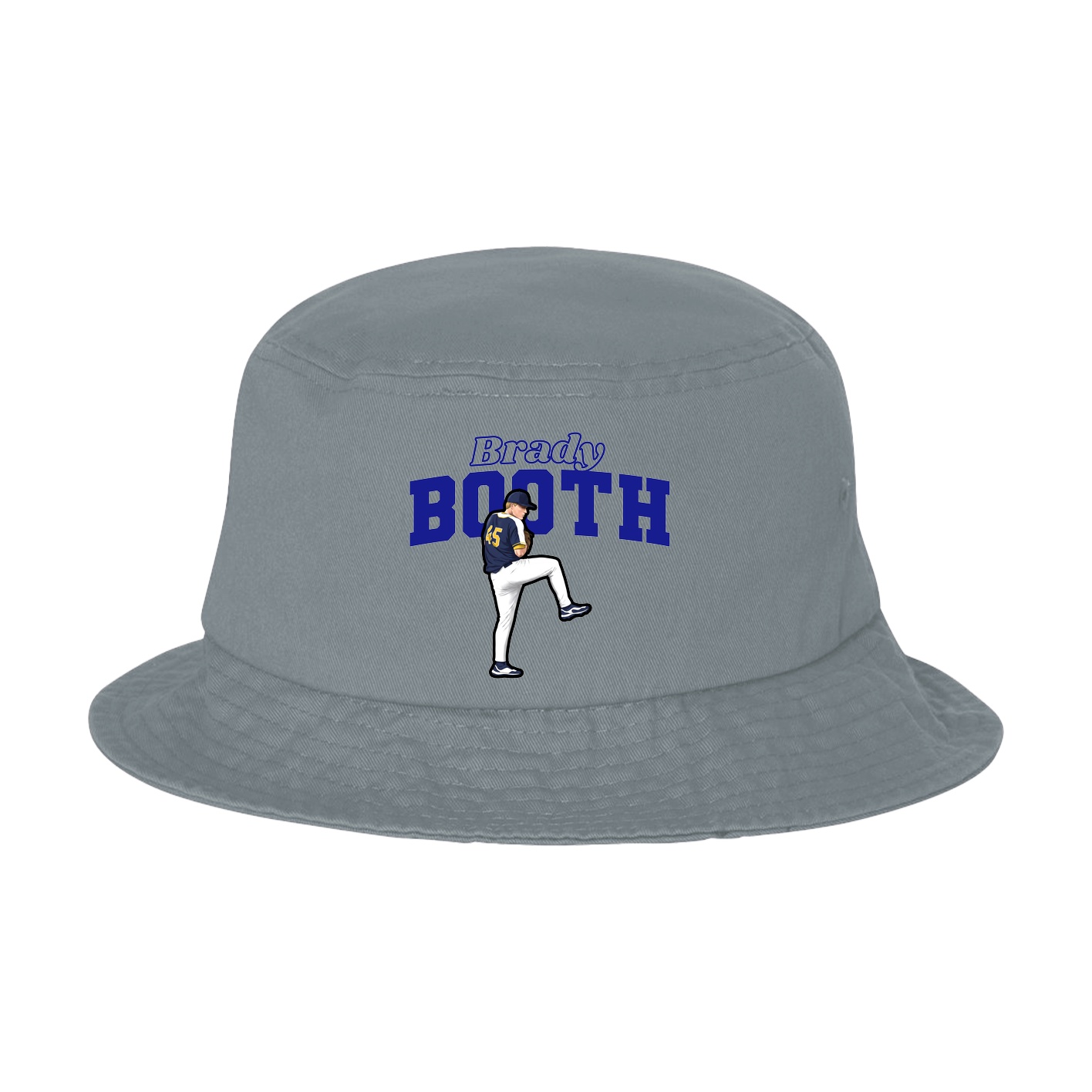 Bucket Cap — Name Arch in Grey