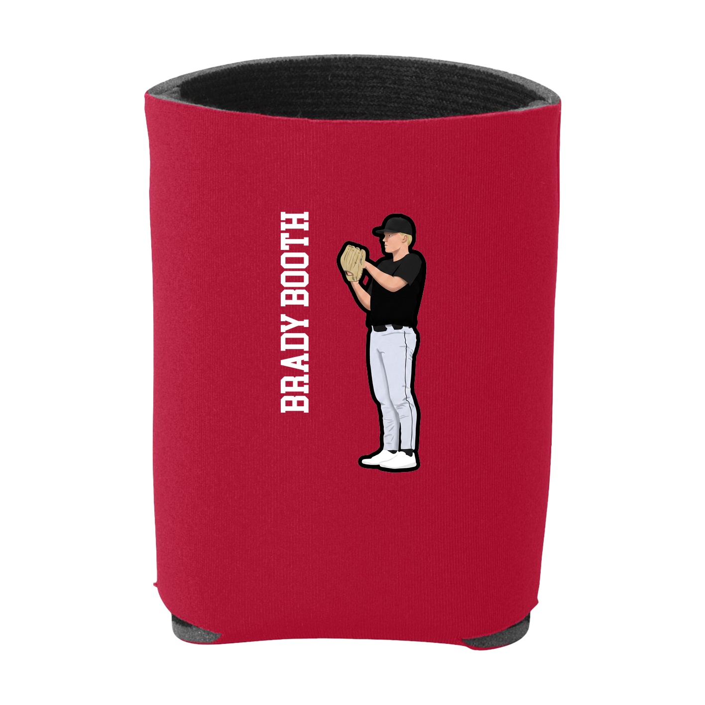 Can Holder — Name Vertical in Red