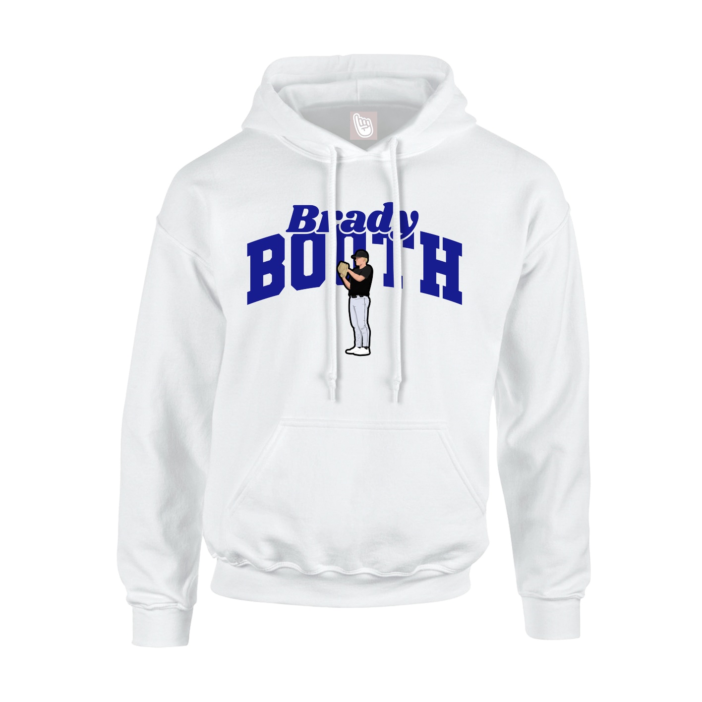 Youth Hoodie — Signature Arch in White