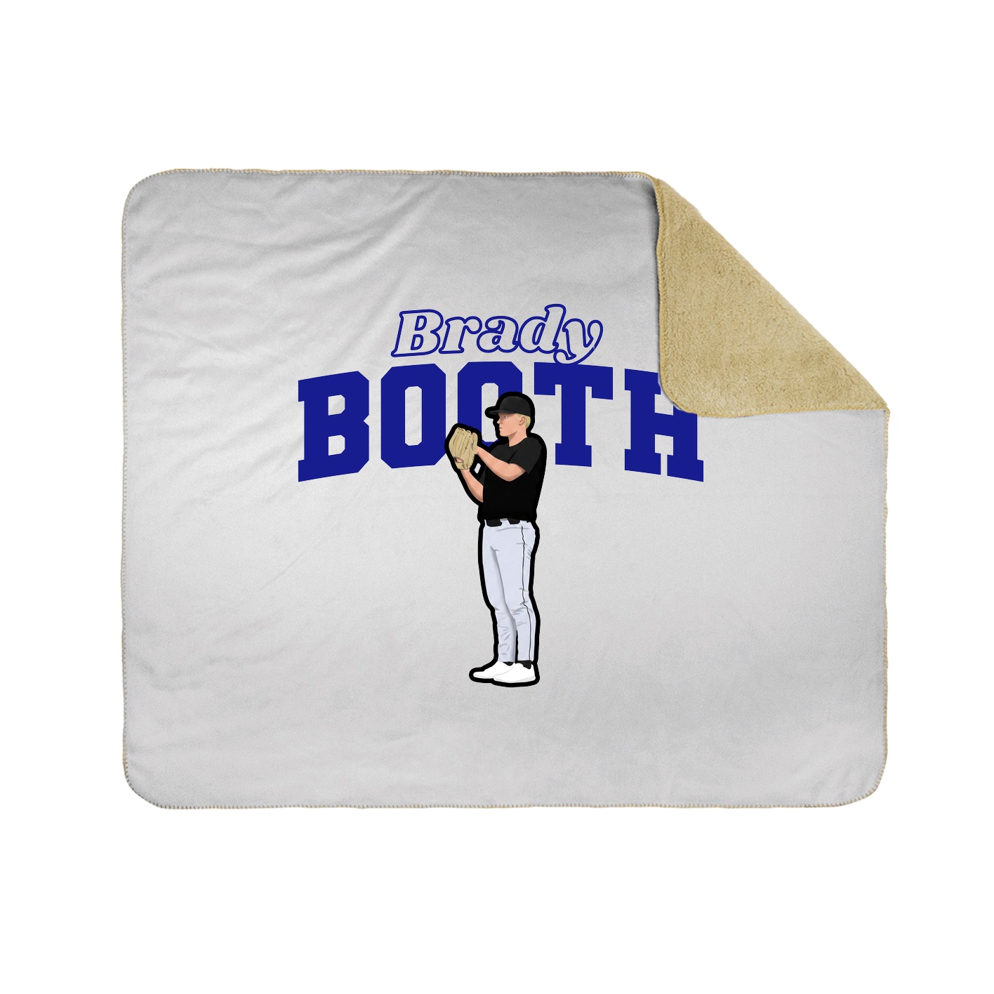Throw Blanket — Name Arch in White