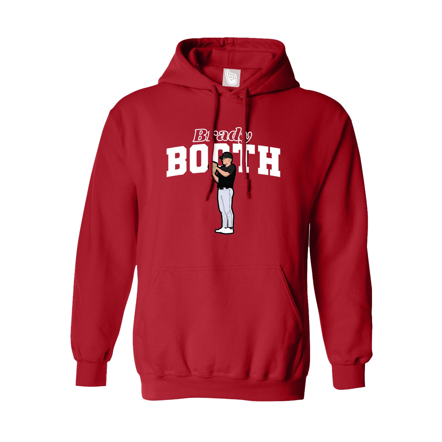 Hoodie — Name Arch in Red