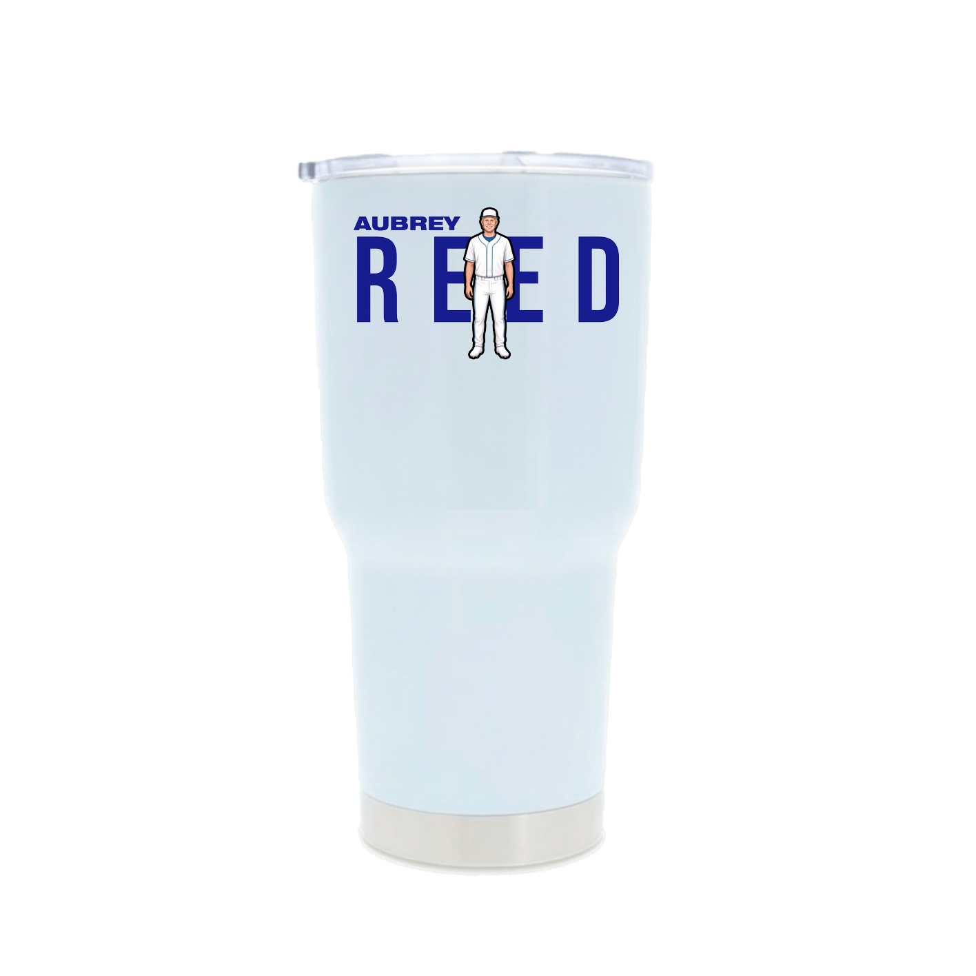 30oz Stainless Steel Tumbler — Player Name in White