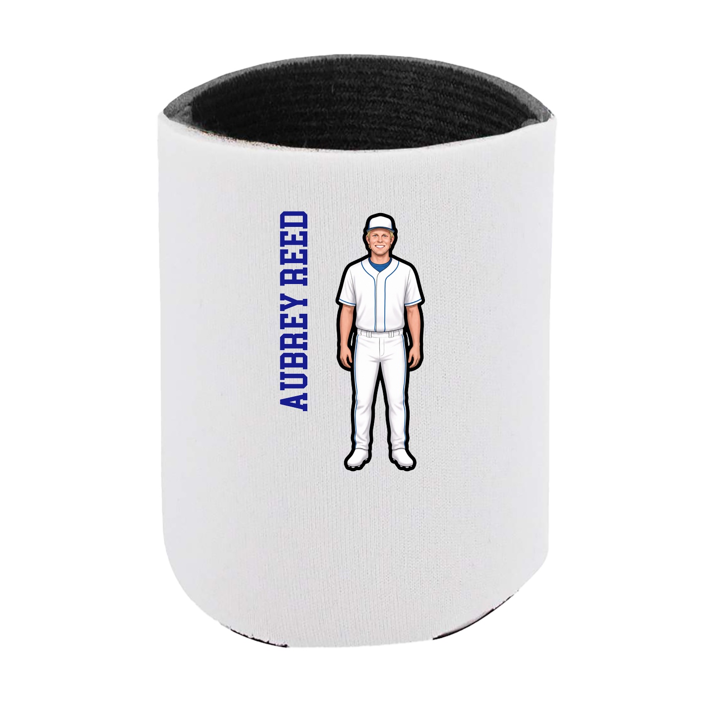 Can Holder — Name Vertical in White