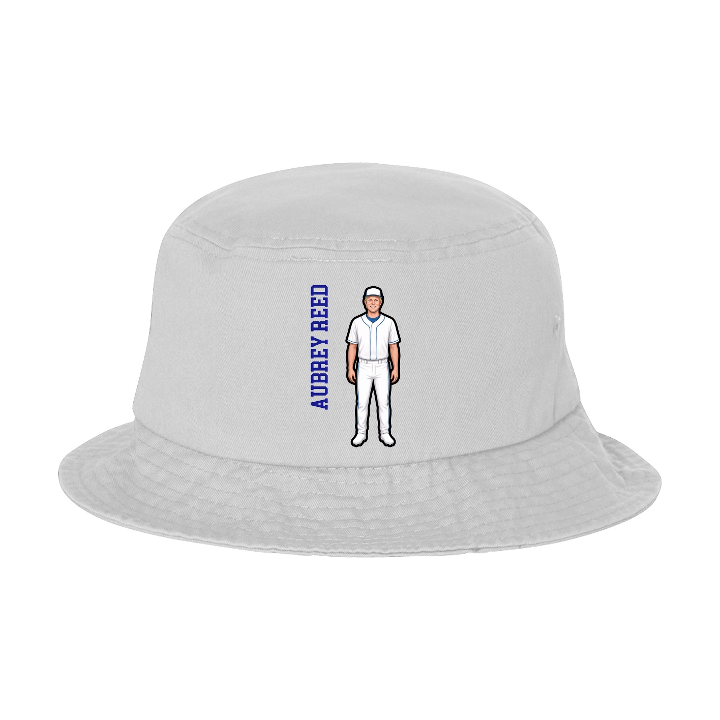 Bucket Cap — Name Vertical in White