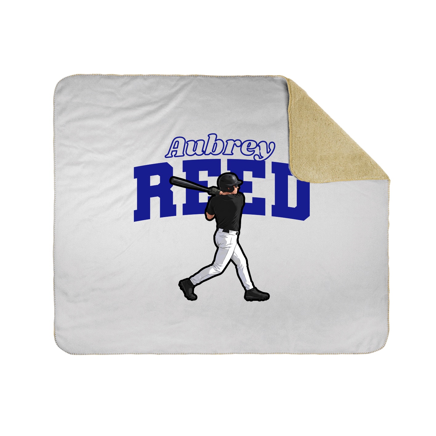 Throw Blanket — Name Arch in White