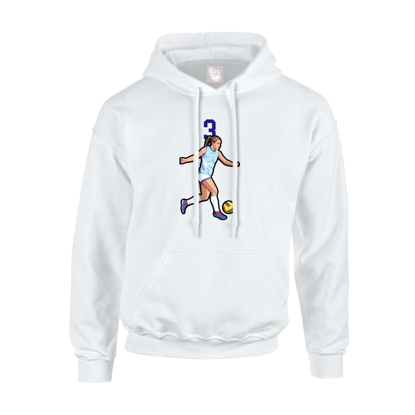 Hoodie — Number Top in White