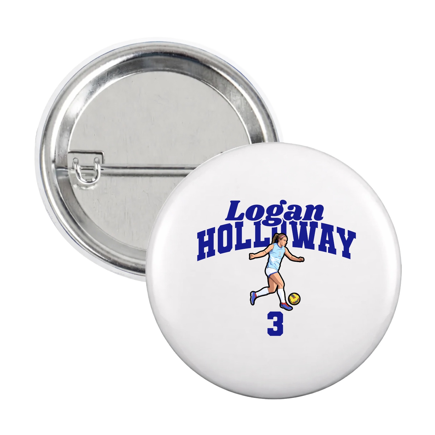 Game Day Button — Signature Arch in White