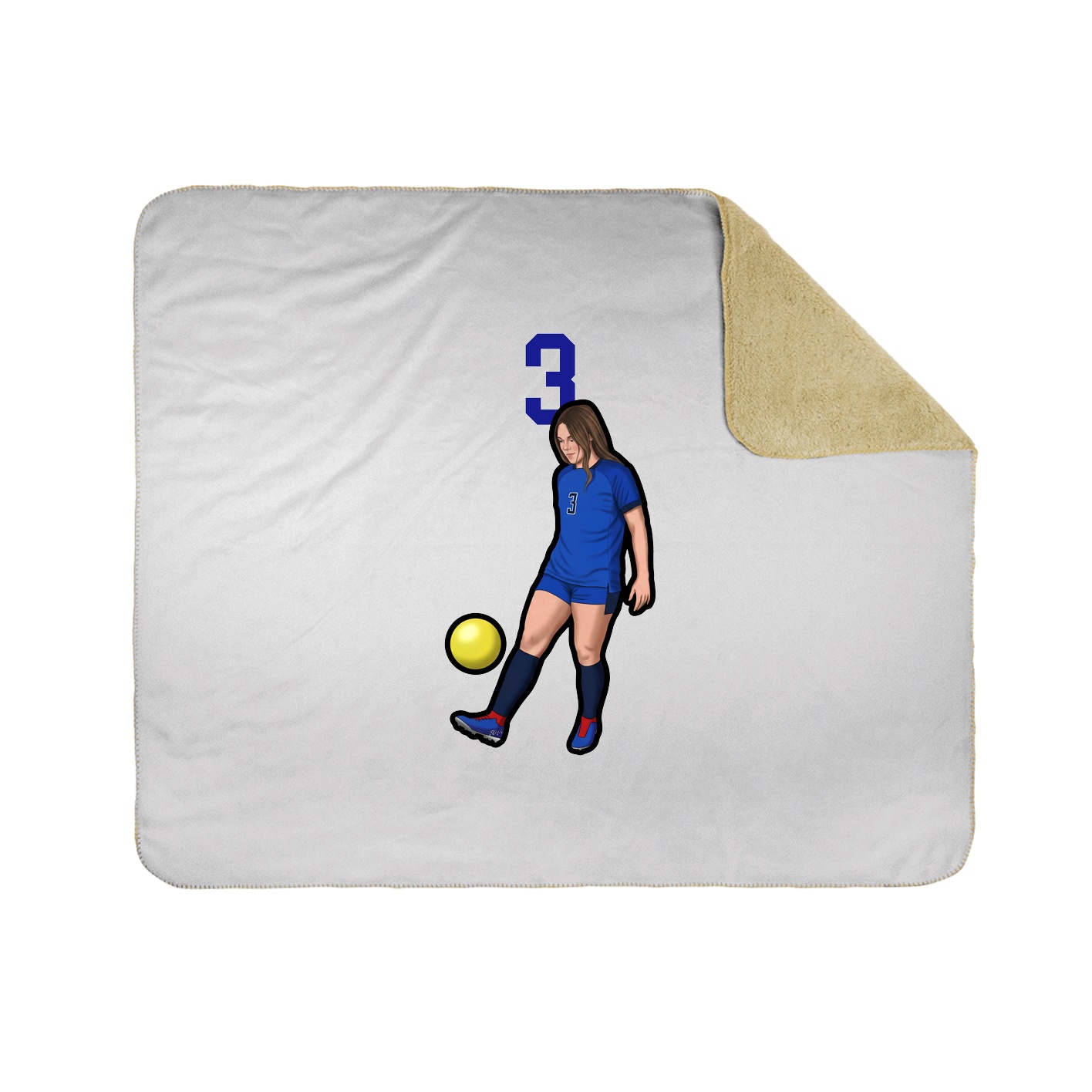Throw Blanket — Number Top in White