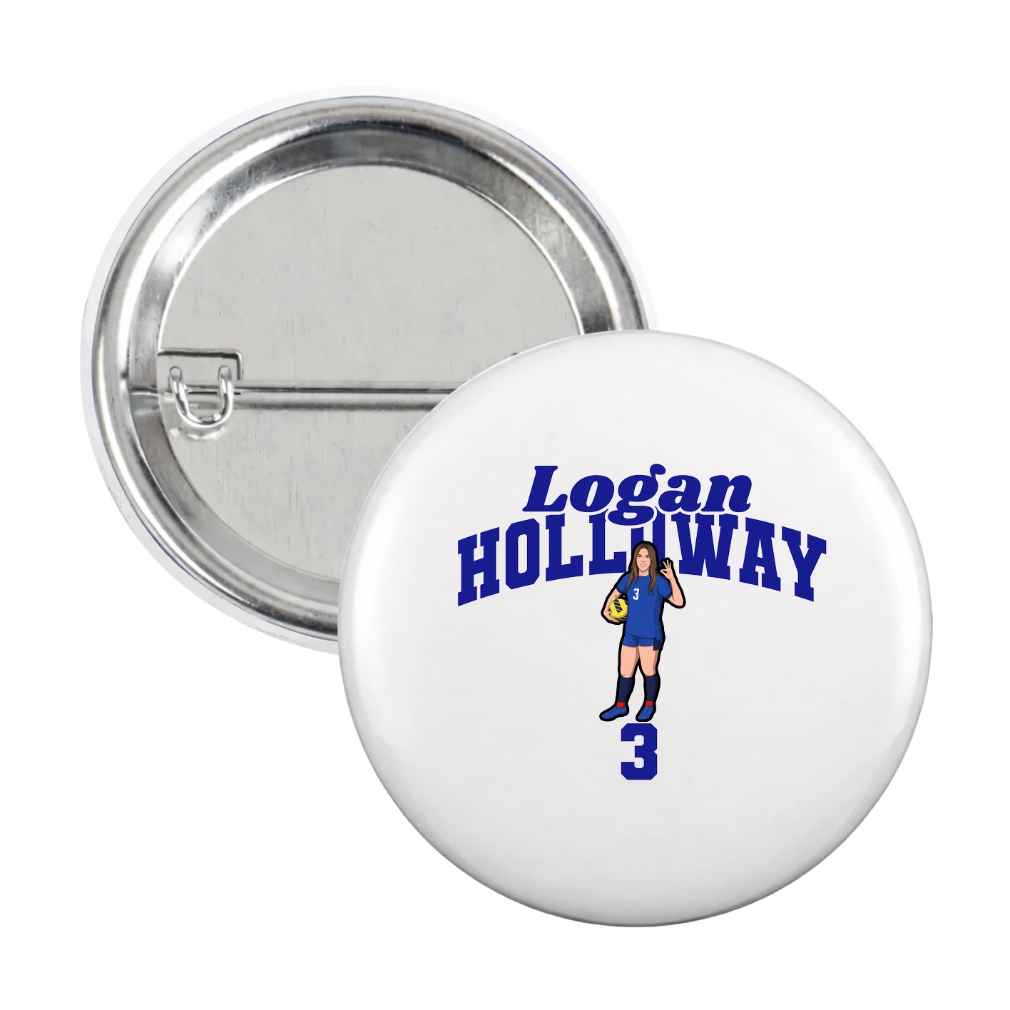 Game Day Button — Signature Arch in White